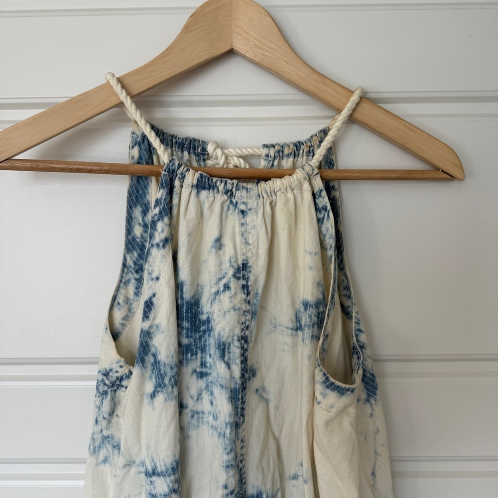 Holding Horses Chambray tie dye swing midi dress with pockets size extra small - Picture 6 of 8